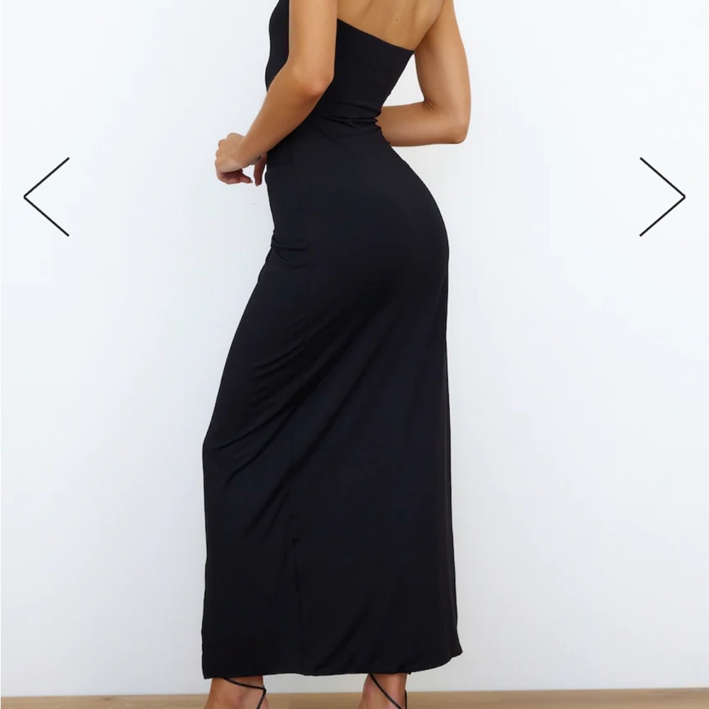 Black elegant strapless dress. Hello Molly New With Tags Size Small - Picture 6 of 7